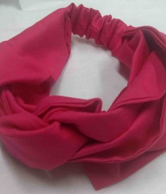 Faixa de Cabelo em Tecido Rosa com Opções de Estampas