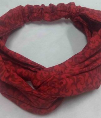 Faixa de Cabelo Vermelha em Tecido com Opções de Estampas