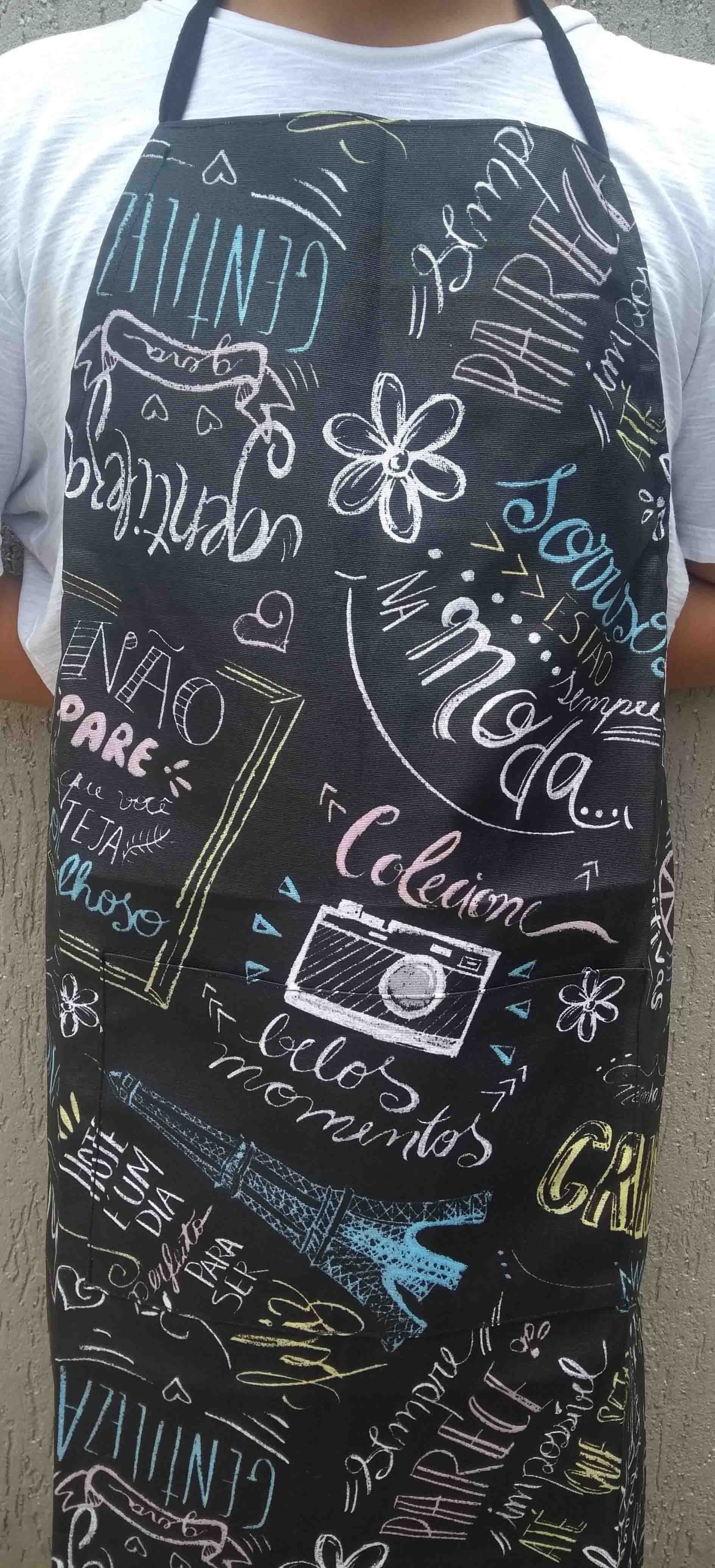 Avental com Estampa Desenhos de Giz - Imagem 2