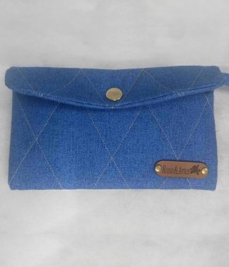 Carteira de Mão Azul Jeans