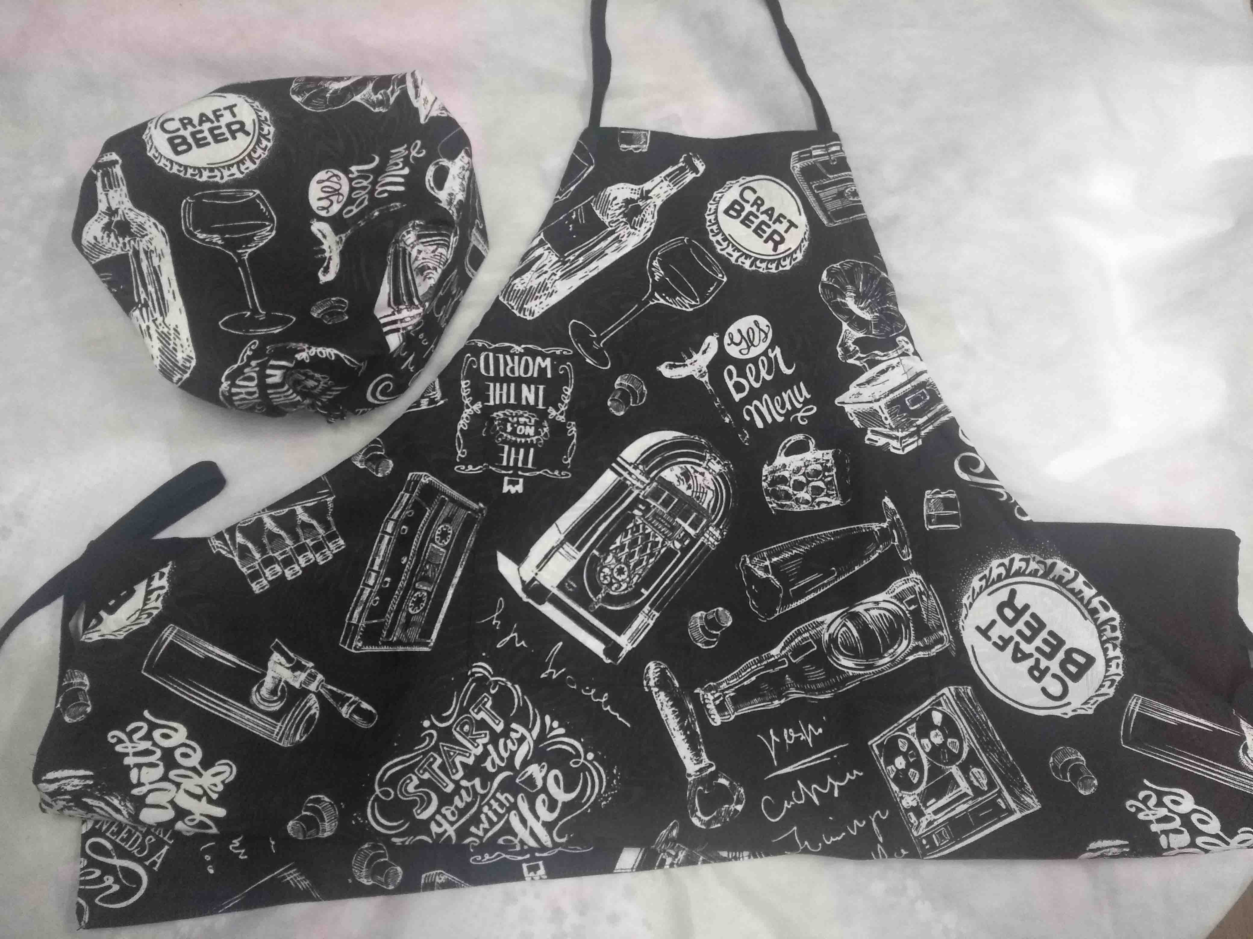 Kit Chef Masculino com Estampa de Cerveja - Imagem 2