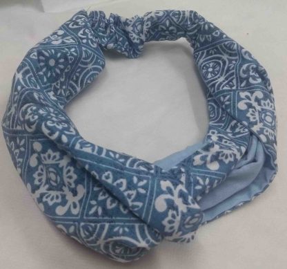 Faixa de Cabelo em Tecido Azul com Opções de Estampas - Image 2
