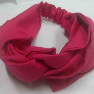 Faixa de Cabelo em Tecido Rosa com Opções de Estampas