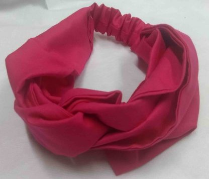 Faixa de Cabelo em Tecido Rosa com Opções de Estampas