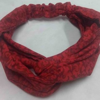 Faixa de Cabelo Vermelha em Tecido com Opções de Estampas