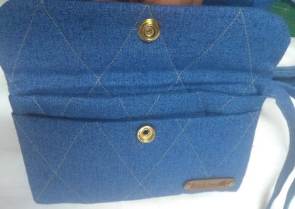 Carteira de Mão Azul Jeans - Image 4