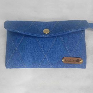 Carteira de Mão Azul Jeans