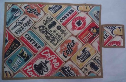 Jogo Americano em Tecido Impermeável Dupla Face com Estampa de Café - Image 2
